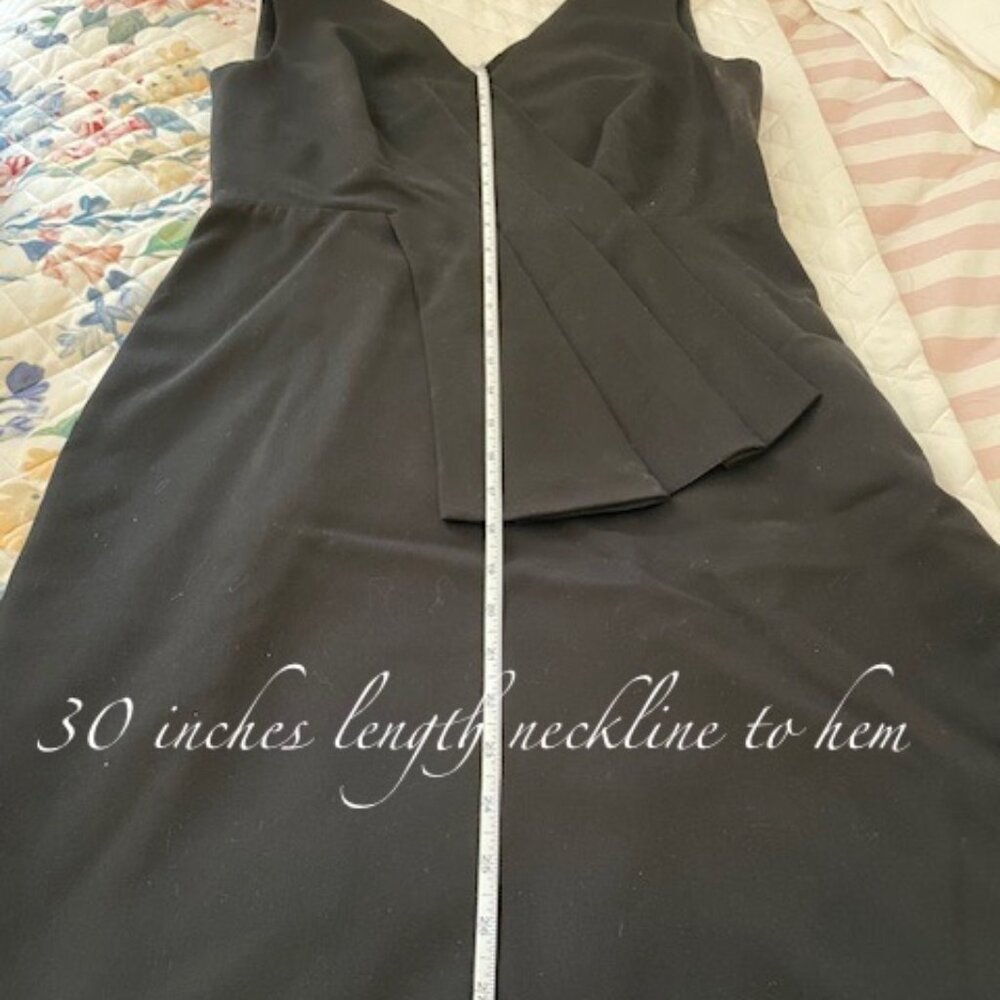 Calvin Klein black v-neck dress with fold accent at waist- size 6